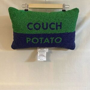 Kate Spade x Target blue green beaded Couch Potato throw toss pillow